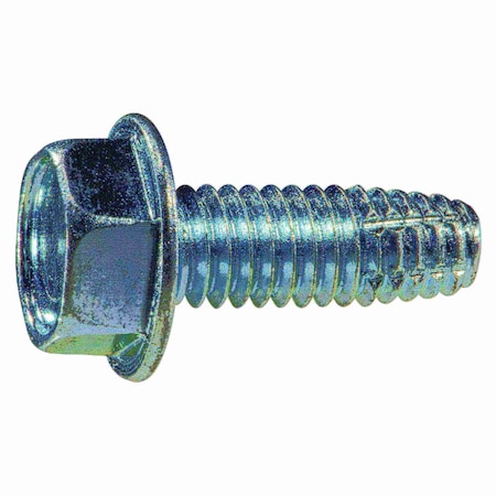 Midwest Fastener Sheet Metal Screw, 5/16"-18 x 7/8 in, Zinc Plated Steel Flange Hex Head External Hex Drive, 10 PK 38408